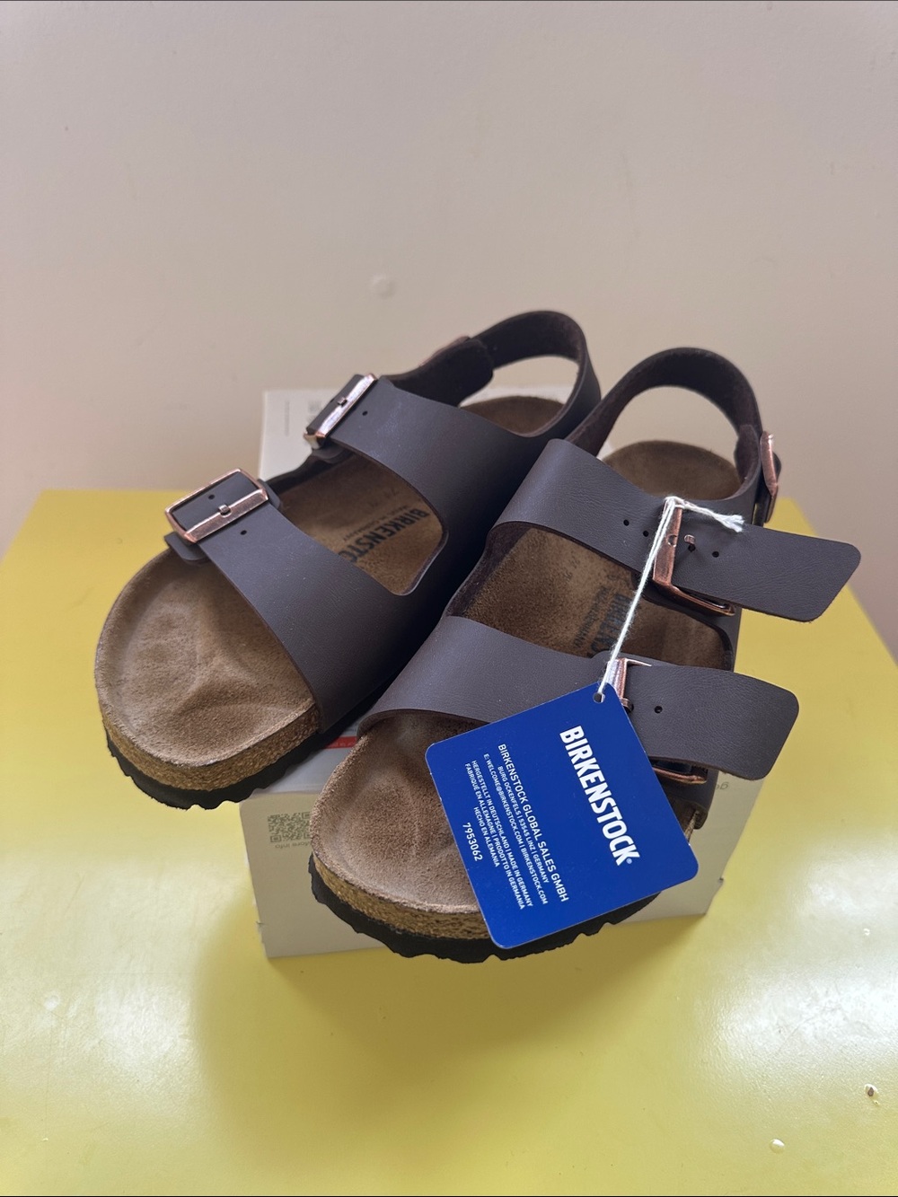 Birkenstock Brown Two-Strap Arizona Sandals with Backstrap